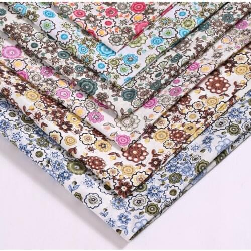 100*150cm Vintage Printed Floral Fabric Sewing Childrens Clothing Dress Material By Meter DIY Patchwork Needlework Fabrics
