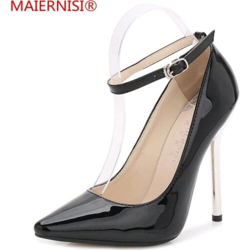 Women Pumps High Heels Shoes 13 cm Black Stiletto Pointed Toe Woman Shoes Sexy Party Shoes Nude Heels for Women Plus Size