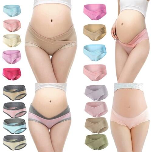 U-Shaped Low-Waist Pregnancy Panties Cotton Breathable Women Clothing Seamless Soft Care Pregnant Abdomen Support Underwear