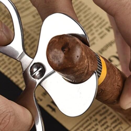 1pcs Cigar Cutter Stainless Steel Classic Cigars Cutter Christma Scissors Gift For Men Herb Accessories Smoking Smoke Cigarette