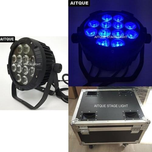 12lot/CASE)Outdoor par led 12x10w led par flat rgbw led slim par sale led par lights ip65 flight case