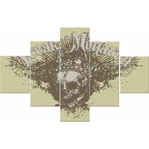 5 Pieces Modern Abstract Mask skulls Wall Art canvas Decorative picture cuadros oil painting Wall pictures for living room