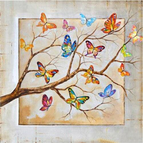 Diy Full Square/Round Drill 5D Diamond Painting Cross Stitch Diamond Embroidery "Butterfly Tree" Home Decor Gift
