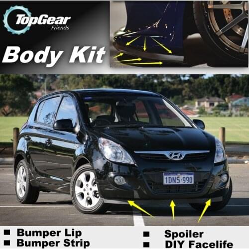 For Hyundai i20 i-Gen Elite Bumper Lip / Front Spoiler Deflector For TopGear Friends Car Tuning View / Body Kit / Strip Skirt