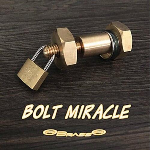 Bolt Miracle (Brass) Magic Tricks Ring Come Into Bolt Magia Street Close Up Magie Magicians Mentalism Gimmick Props Party Bar