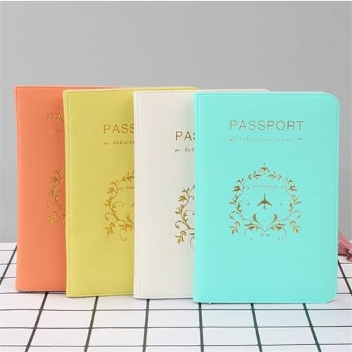 Casual PU Leather Passport Covers Travel Accessories ID Bank Credit Card Bag Men Women Passport Business Holder wallet Case