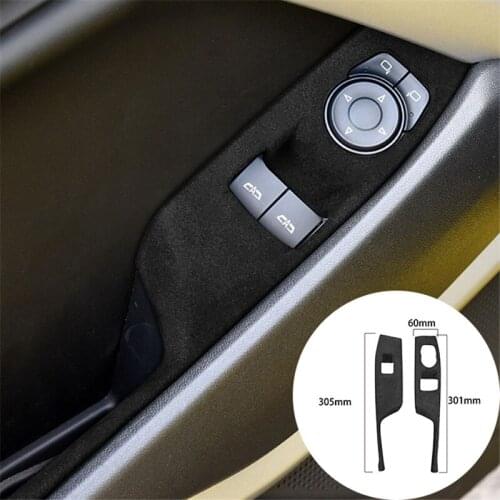 For Chevrolet Camaro 2016-2020 Alcantara Suede Wrap Car Windows Lift Control Panel Strip Cover Trim Sticker Internal Accessories