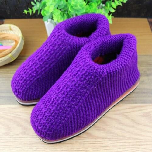 Handmade house shoes winter boots Wool Cotton-Padded Shoes Home Warm Shoes for Women