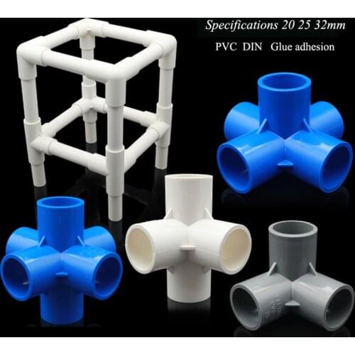 4 Types 20mm 25mm 32mm PVC Pipe Fittings 3/4/5/6 Ways Home Garden Irrigation Hose Fittings Water Connectors DIY Tools
