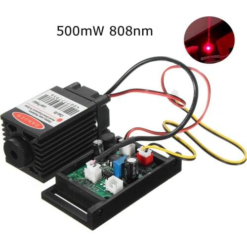 Focusable 500mw 808nm Infrared IR Laser Diode Dot Module 12V+ TTL+ Fan Cooling Laser Module For CNC Engraving Machine