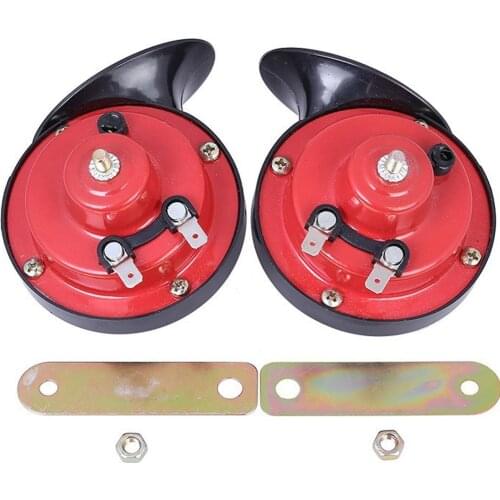 Motor Bike Air Horn Black&Red 120dB 12 Volt Motorcycle Loud Level Repair