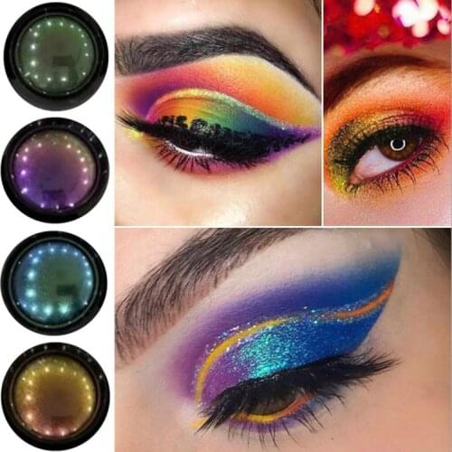 Chameleon Eyeshadow Metallic Shiny Eyeshadow Palette Powder Pigment Professional Eyes Makeup Party Cosmetic Neon Shadows