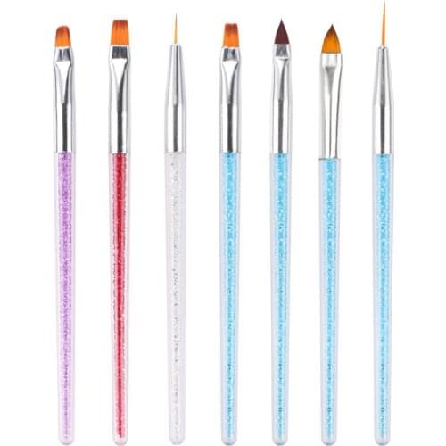 1pc nail brush Gel acrylic Drawing Pen Paint for manicure nail art brush for nails carved pen round head light therapy pen