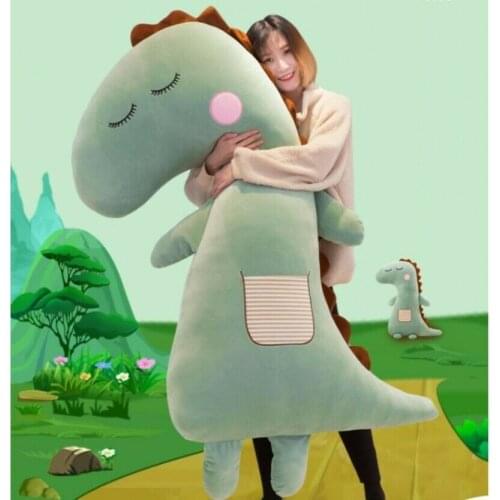Ins Style Hot Sales Dinosaur Plush Toy Pillow Soft Stuffed Animals Doll Gift 55" Stuffed Animals