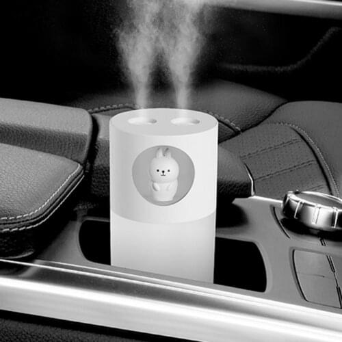 Cute Pet Double Spray Air Humidifier Aromatherapy Portable USB LED Mini Aromatherapy Humidifier Car Home Office Supplies
