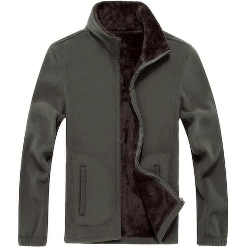 Mens Windbreaker Thick Fleece Jackets Outwear Sportswear 7XL 8XL Wool Liner Hoody Warm Hoodies Thermal Coat Sweatshirts For Men