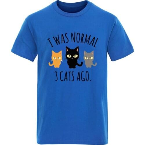 3 Cat Print Oversize Cotton Mens T-shirts Streetwear Harajuku Tops Tees Clothing S-3XL Fashion 2020 New Arrival Homme Camisetas