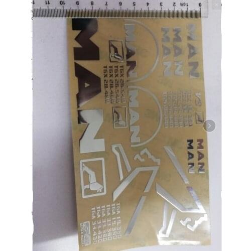 Rc car shell body stickers for tamiya 1/14th scale MAN TGX 26.540 TGA 19.390 TGS 33.360 tractor trailer toys truck