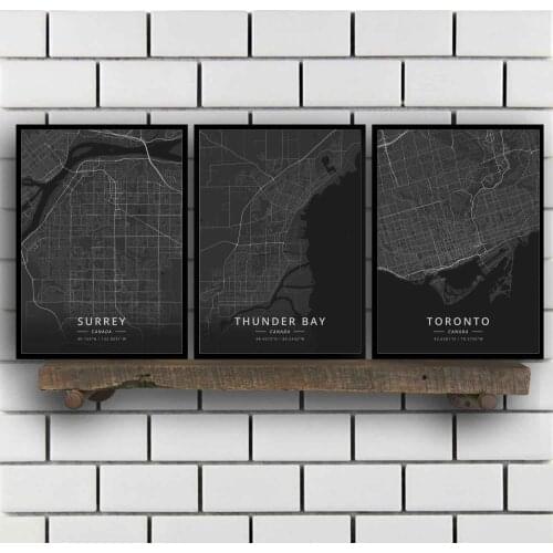 Surrey Thunder Bay Toronto TroisRivieres Vancouver Victoria Winnipeg Canada Poster