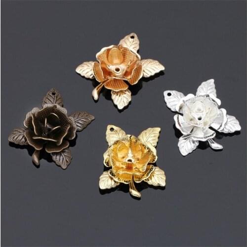 SIXTY TOWFISH 10 Pieces DIY Jewelry Accessories Size 20mm Copper Materials Flower Slice Charms