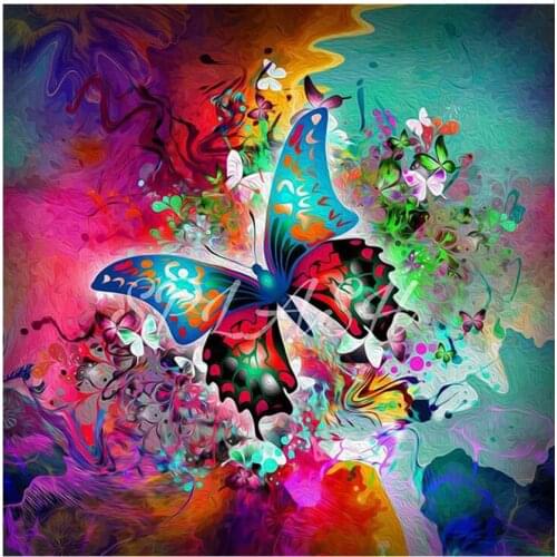 Full diamond painting flowers butterfly mosaic embroidery cross stitch rhinestone picture puzzle drawing wall decor craft gifts