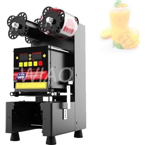 Fully Automatic Stainless Cup Sealing Maker Push-Pull Tray Automatic Plastic Bubble Tea Sealing Machine Cup Sealer
