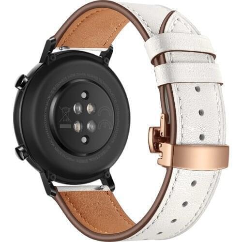 Watch Band 22mm Genuine Leather Strap For Huawei GT 2 GT2 Pro Watch Strap Replacements Honor Magic 1 2 46mm Watch Mens Strap