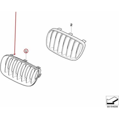 51133414903 51133414904 Front bumper net Suitable for X3b mw2006 Front grille Ventilation net Front bumper grille Front bumper