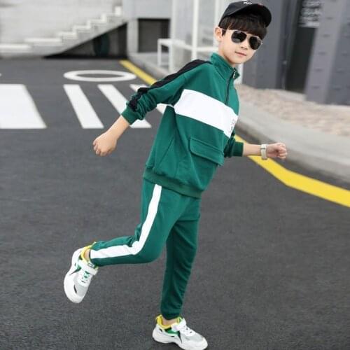 Spring Autumn Kid Boy Girl Clothing Brand Casual Tracksuit Jacket Sportswear Letter Sets Infant Clothes Baby Pants 4-12 Years