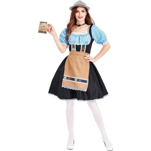 Traditional Bavarian Oktoberfest in Munich Germany holiday clothing temperament dress uniforms Cafe
