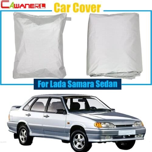 Cawanerl Outdoor Car Cover UV Anti Sun Rain Snow Resistant Cover Dustproof For Lada Samara Sedan
