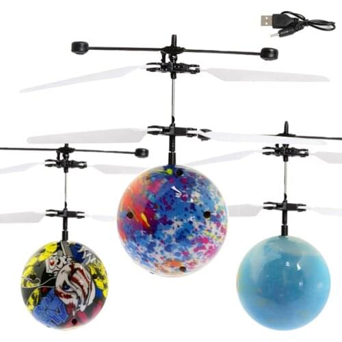 Smart Induction Flying Ball Mini Drone Rc Helicopter Childrens LED Luminous Flying Vehicle Toy Remote Control Kids Gift