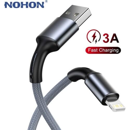 USB Cable For iPhone 12 11 Pro Max X XR XS 8 7 6 6s iPad SE Fast Data Charging Charger USB Wire Mobile Phone Cord line 1m 2m 3m