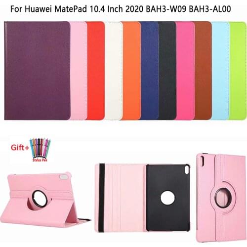 360 Rotating Tablet Case For Huawei MatePad 10.4 Inch 2020 BAH3-W09 BAH3-AL00 Magnetic Stand PU Leather Cover for Matepad 10.4