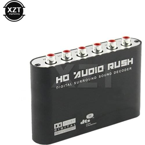 High Quality Digital audio decoder Coaxial Stereo to RCA DTS AC3 digital to 5.1 Amplifier Analog Converter for PS3 Xbox DVD play