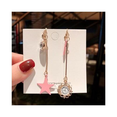 Clip on Earrings Non-Pierceds for Women Retro Super Fairy Earrings Simple Long Earrings Autumn Winter Temperament Earrings