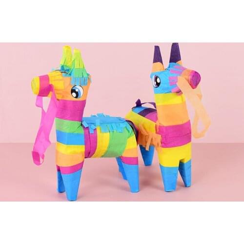 1pc Colorful Cartoon Alpaca Kids Toy Creative Pinata Birthday Party Decorations Kids Favors Toys Pinata Baby Shower Decor Supply