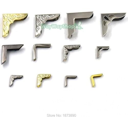 100 PSC Metal Book Protectors Corner For Nickle Gold Scrapbooking File Folder Albums BP01---BP12 Choice