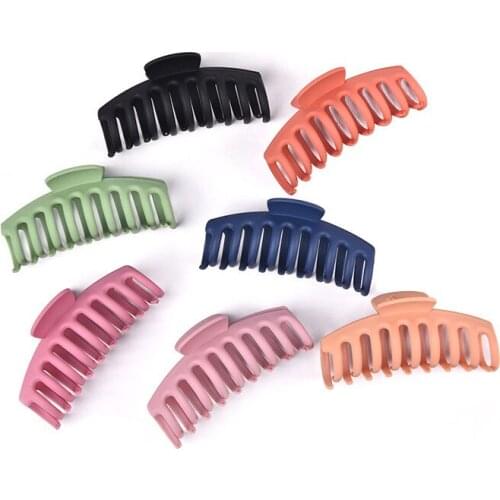 3/5/6PCS Large Hairclaws Matte Colors Non-Slip Hair Claw Clips Barrette Jaw Clamps for Women Girls Hair Styling Accessories