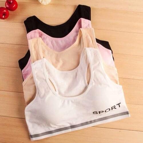 2pc/lot Girls Training Bras Kids Soft Underwear Girls Accessories Breathable Children Bras for Teen Girl 8-14y