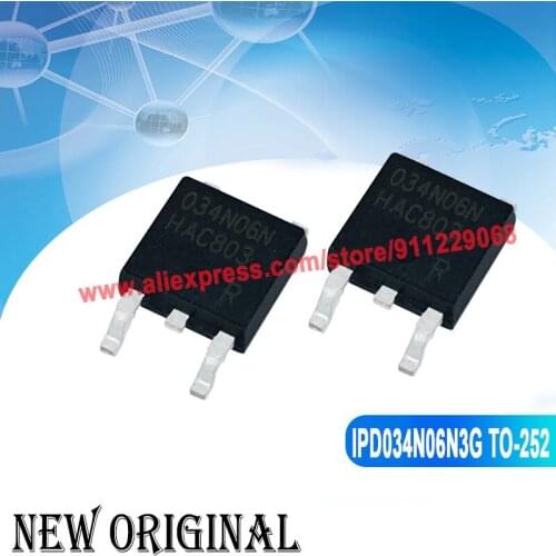 5piece) 034N06N IPD034N06N3G TO-252 60V 100A / 18N65M5 STD18N65M5 650V 15A / STD4NB25 4NB25 / 4N06L03 IPD90N06S4L-03 TO-252