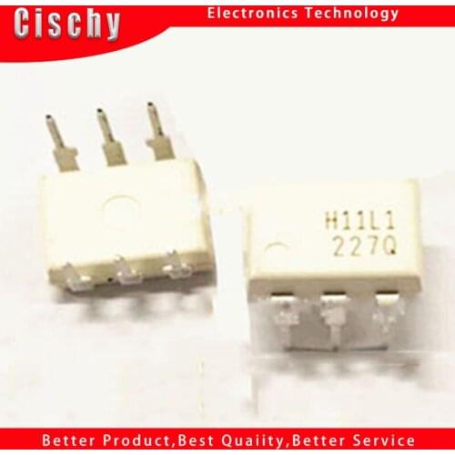 10pcs/lot H11L1 DIP-6 H11L1M Schmitt trigger output at a high speed In Stock