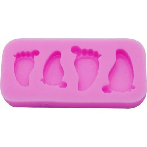 8.1*3.9*1CM DIY Sugar Craft Cake Vintage Petal Feet Cake Silicone Mold Fondant Mold Cake Decorating Tools Gum Paste Mold