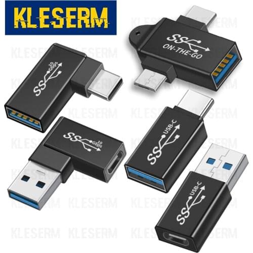 2 in 1 OTG USB A to Type C Micro USB 3.0 Adapter for Flash Drive iPad Android Phone USB-C Female to USB-A Male Adaptor Converter