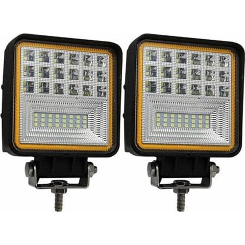 Car LED Light Bar 4 Inch 6000K 126W LED Driving Work Light Lamp Headlight Off Road for 4X4 Truck SUV ATV Boat