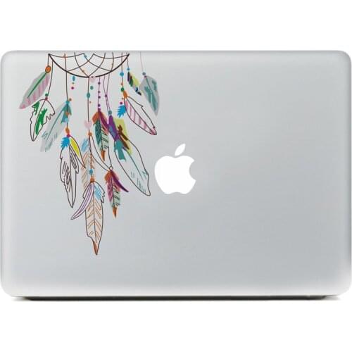 Colorful Dreamcatcher Wind Chimes Indian Feather Vinyl Decal Laptop Sticker For DIY Macbook Pro Air 11 13 15 inch Laptop Skin