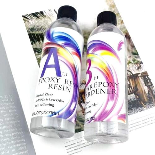 DIY Material Transparent Jewelry Epoxy Resin Glue High Transparent Yellow Resistant AB1:1 Crystal Glue