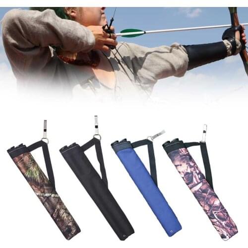 Dual Barrel Canvas Plastic Archery Shooting Arrow Storage Bag Shoulder Pouch Outdoor Sports Accessories