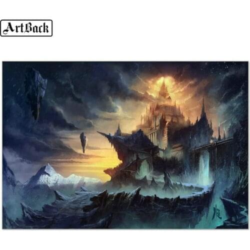ArtBack 5d diy diamond painting castle landscape 3d sticker full square drill mosaic new arrival diamond embroidery crafts