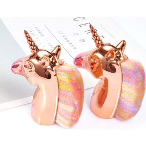 MECOLOR new unicorn horse Makeup Brushes Color synthetic hair face Cosmetics powder blush brush nail art beauty tools kits gift